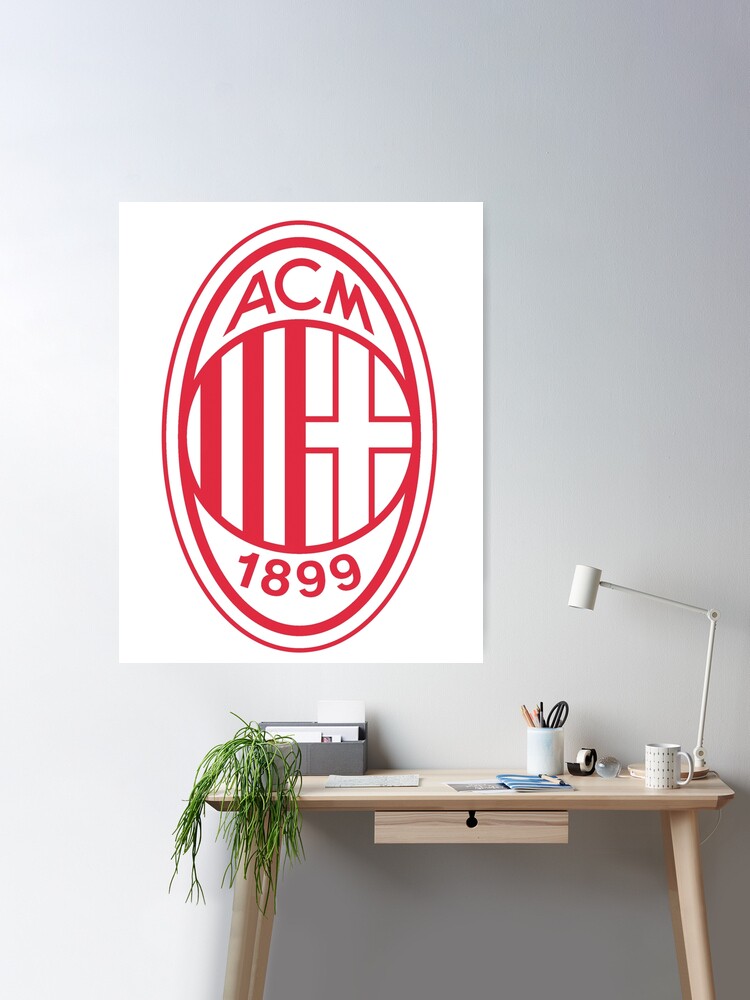 3D AC Milan Team Logo. Led Light, Wall Art AC Milan. for Wall AC Milan.  Milan Decor.wooden Milan Logo Sticker. 