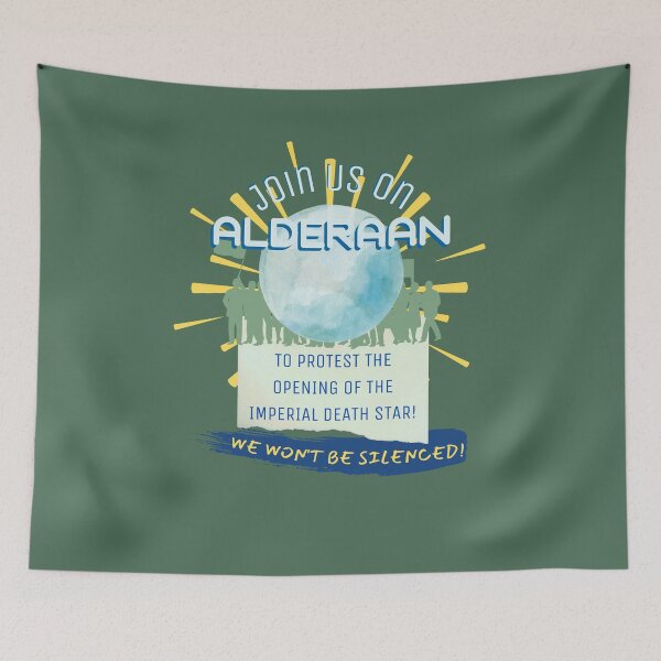 Item preview, Alderaan Death Star Protest Scifi designed and sold by Smagnaferous.