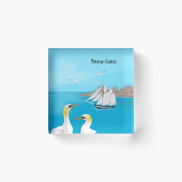 Item preview, Gannets and old sailing ship, Perros-Guirec, Pink Granite Coast, Brittany designed and sold by NolDesigns.