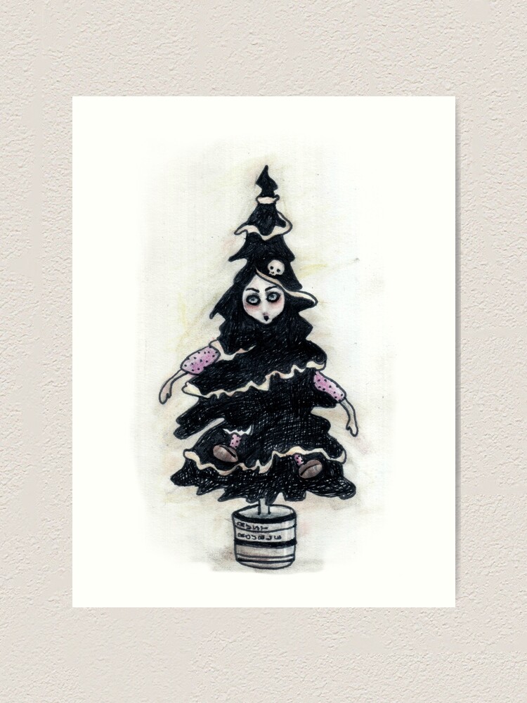 small black christmas tree