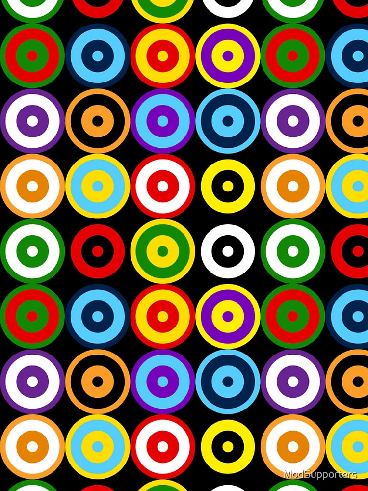 Thumbnail 4 of 4, iPhone Case, Multi-pattern Retro Mod Roundel designed and sold by ModSupporters.