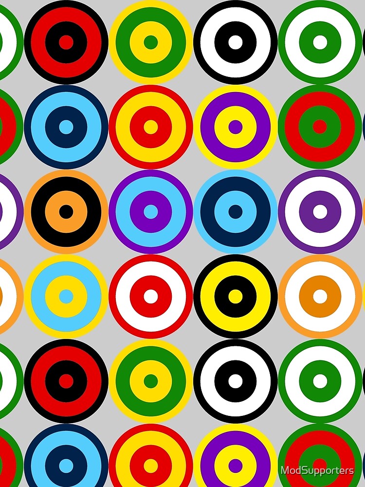 Thumbnail 3 of 3, Scarf, Multi-pattern Retro Mod Roundel designed and sold by ModSupporters.