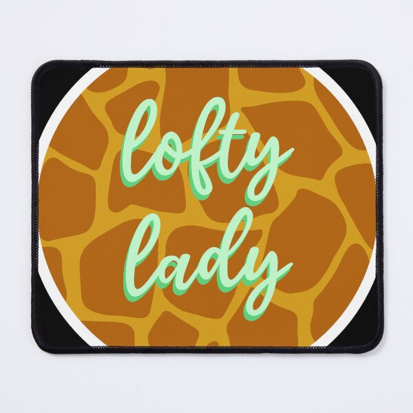 Item preview, Lotfy Lady Funny Giraffe Print Quote - Green Orange Brown designed and sold by inkyclovers.
