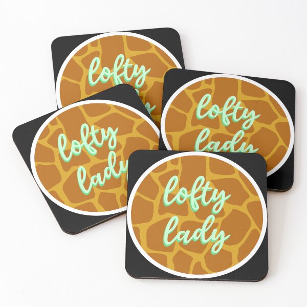 Item preview, Lotfy Lady Funny Giraffe Print Quote - Green Orange Brown designed and sold by inkyclovers.