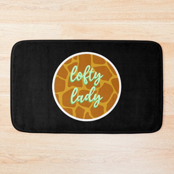 Item preview, Lotfy Lady Funny Giraffe Print Quote - Green Orange Brown designed and sold by inkyclovers.