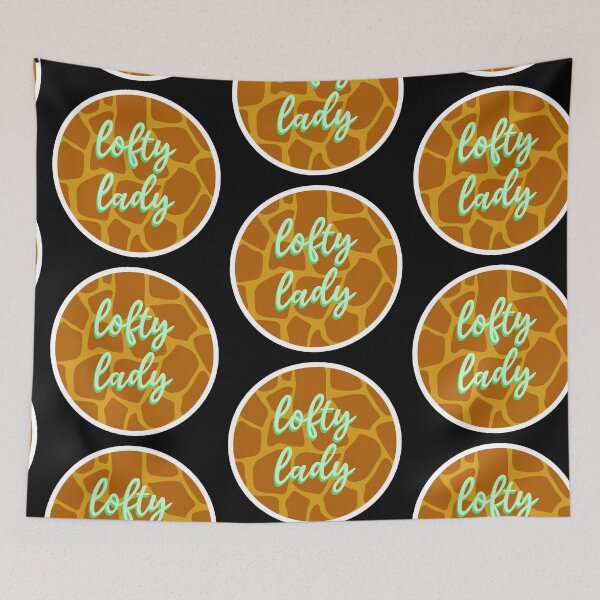 Item preview, Lotfy Lady Funny Giraffe Print Quote - Green Orange Brown designed and sold by inkyclovers.