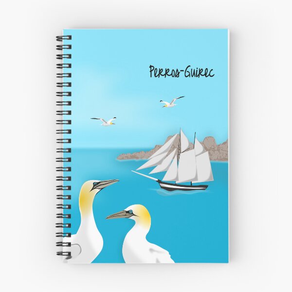 Item preview, Gannets and old sailing ship, Perros-Guirec, Pink Granite Coast, Brittany designed and sold by NolDesigns.