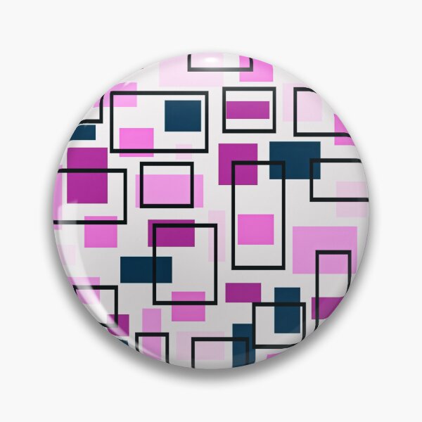 Item preview, Retro Inspired Squares - Pink, Navy Blue, Fuchsia designed and sold by TotallyRetroArt.