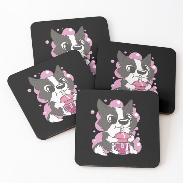 Item preview, BORDER COLLIE DRINKING BOBA TEA TAPIOCA BALLS BUBBLE TEA designed and sold by sobriowslen.