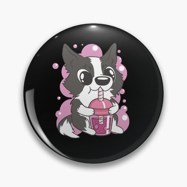Item preview, BORDER COLLIE DRINKING BOBA TEA TAPIOCA BALLS BUBBLE TEA designed and sold by sobriowslen.