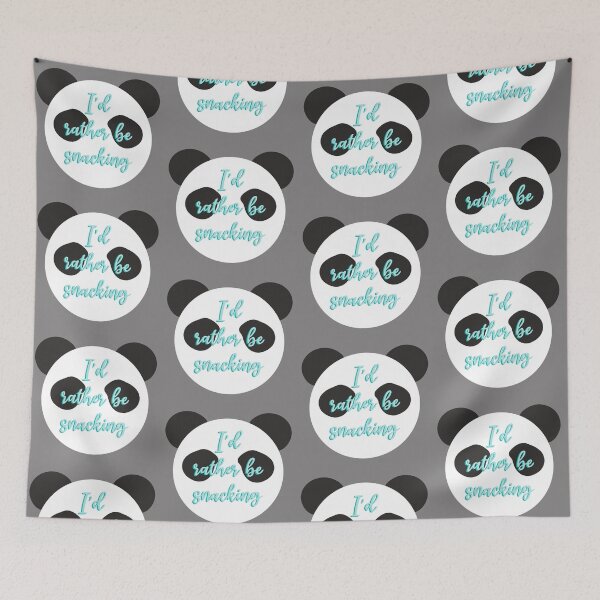 Item preview, I'd rather be snacking Panda Bear  designed and sold by inkyclovers.