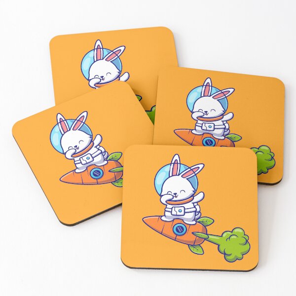 Item preview, Dabbing Rabbit Astronaut on Carrot Rocket designed and sold by OMGCutie.