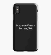 Madison Valley, Seattle (white letters) iPhone Case
