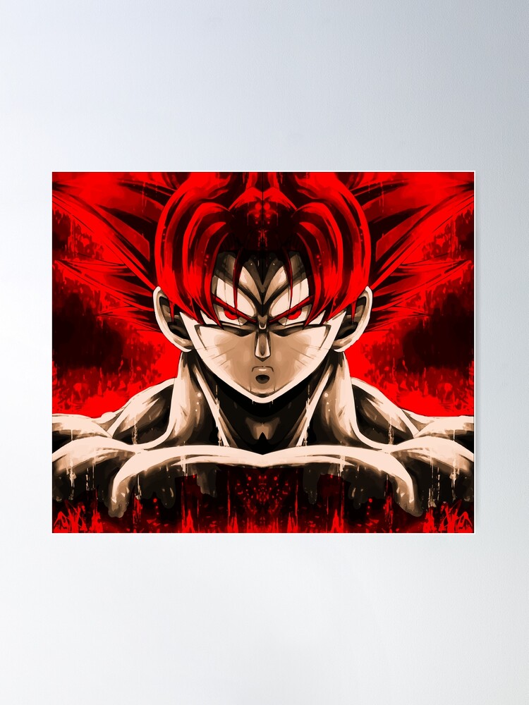 Goku super saiyan instinct wall poster REDCLOUD Paper Print