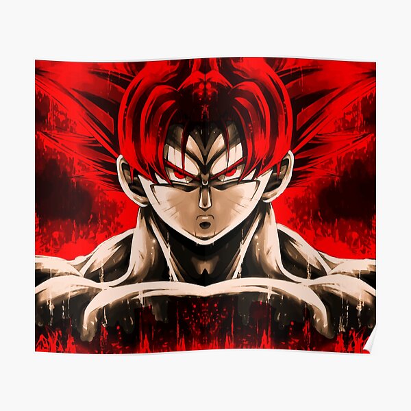 Red Goku " Poster for Sale by Paari Angel Redbubble