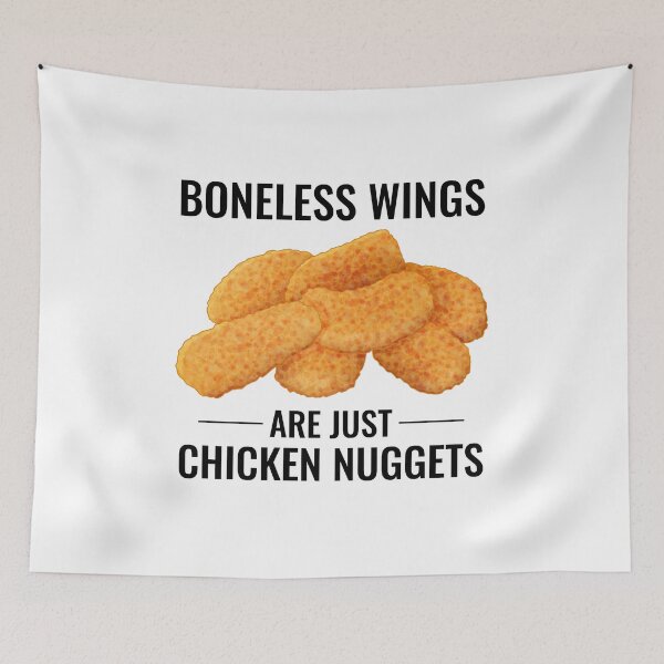 Item preview, Chicken Nuggets Boneless Wings Foodie Funny Saying designed and sold by TastefulTees.