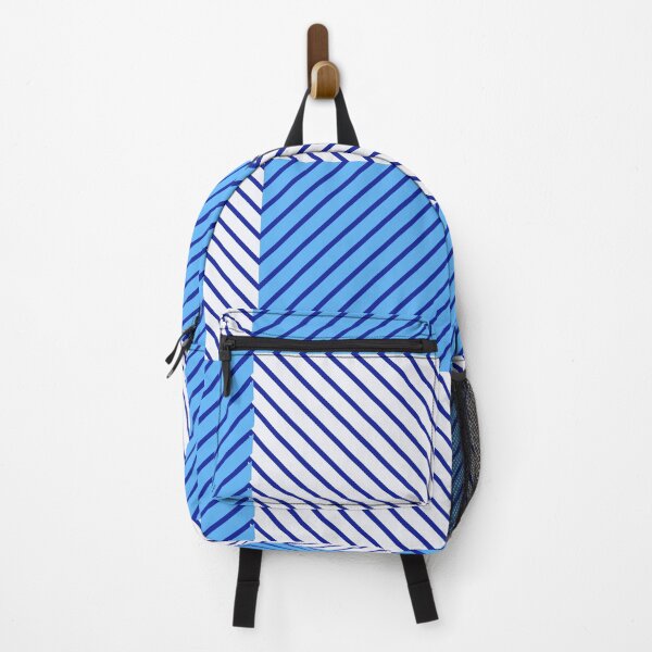 Item preview, Abstract striped diagonal colorful background. Black cross lines on blue and white background designed and sold by Giree07.