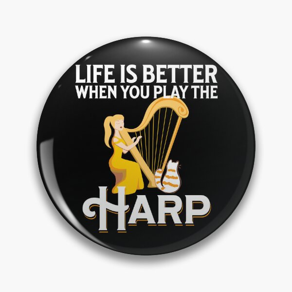 Item preview, Life Is Better When You Play The Harp Cat Lover designed and sold by Betsytiptoe.