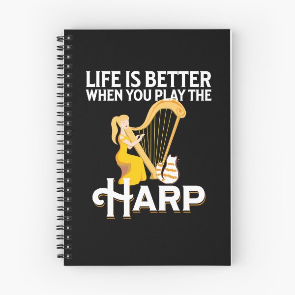 Item preview, Life Is Better When You Play The Harp Cat Lover designed and sold by Betsytiptoe.