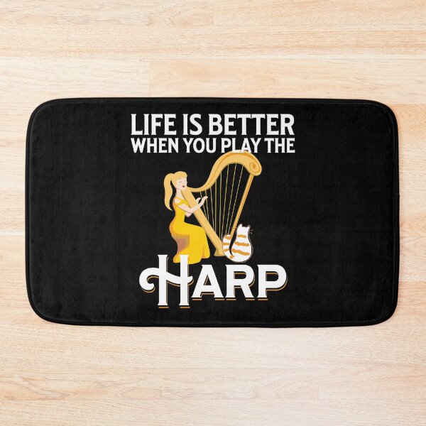 Item preview, Life Is Better When You Play The Harp Cat Lover designed and sold by Betsytiptoe.
