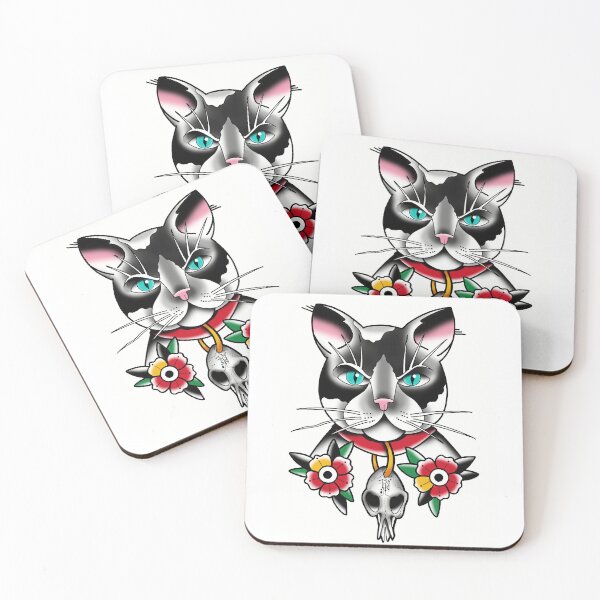 Item preview, fkjtattoo flash cat 2 designed and sold by franckfkj.