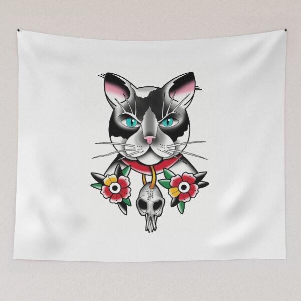 Item preview, fkjtattoo flash cat 2 designed and sold by franckfkj.