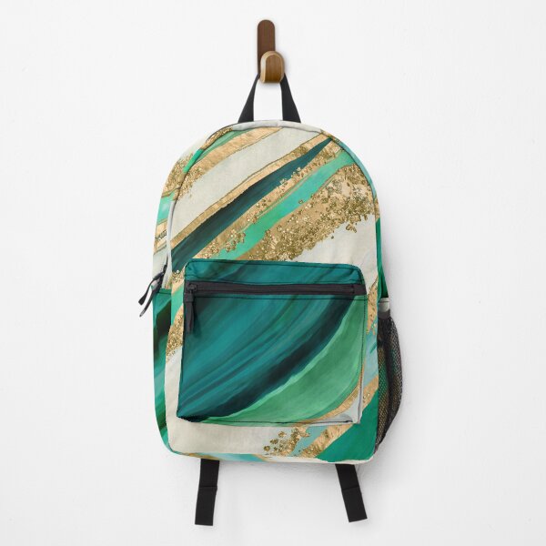 Item preview, Emerald green watercolor and gold designed and sold by k9printart.
