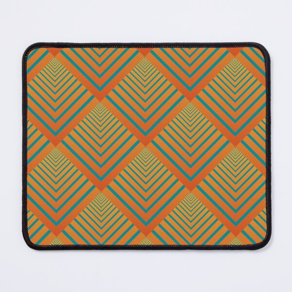 Item preview, Retro Pattern, Fish Scales, Turquoise / Orange designed and sold by AlfabetDesign.