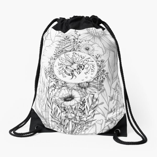 Bee Drawstring Bag