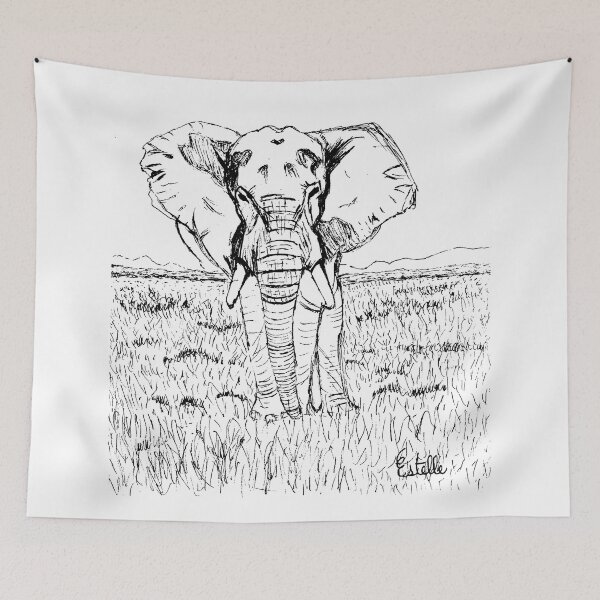 Item preview, African Elephant designed and sold by EstelleNaturals.