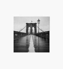 Brooklyn Bridge In Rain Art Board