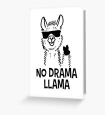 No Drama Llama Greeting Card