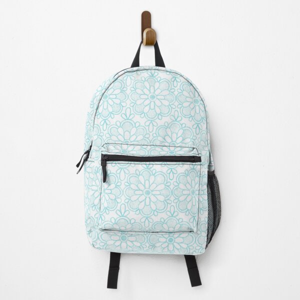 Item preview, Turquoise contours of abstract flowers designed and sold by IrinaIkar.