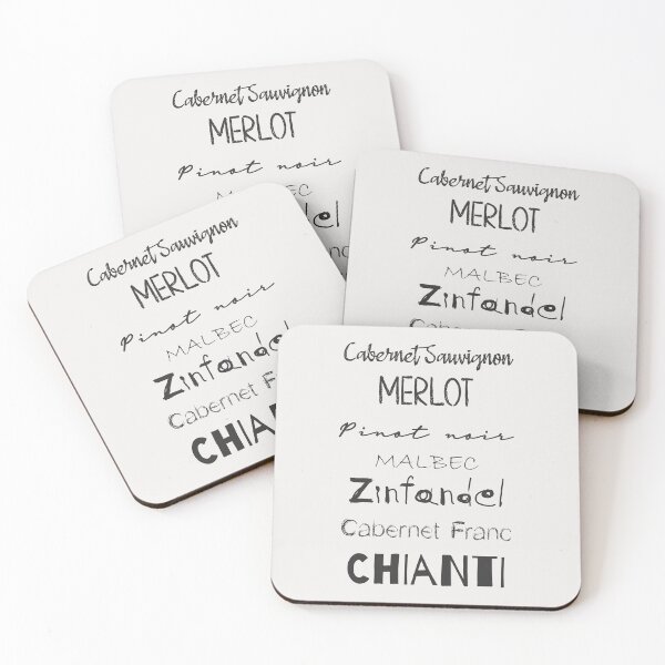 Item preview, Red Wine List (black) designed and sold by Belcordi.