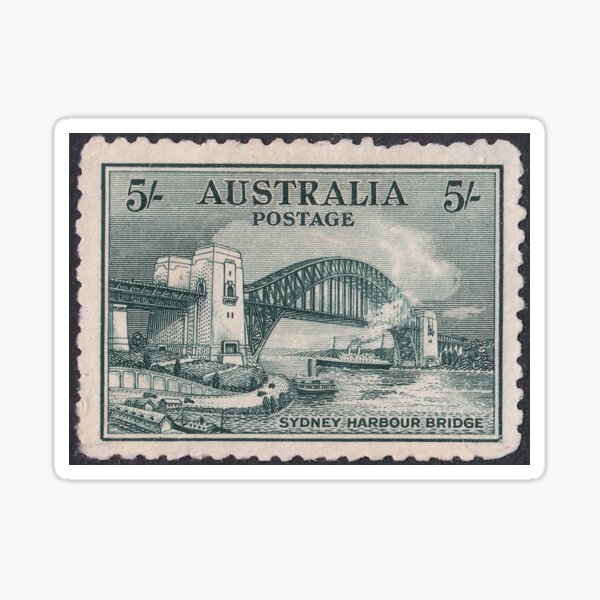 Australia 1932 5/- Sydney Harbour Bridge Sticker