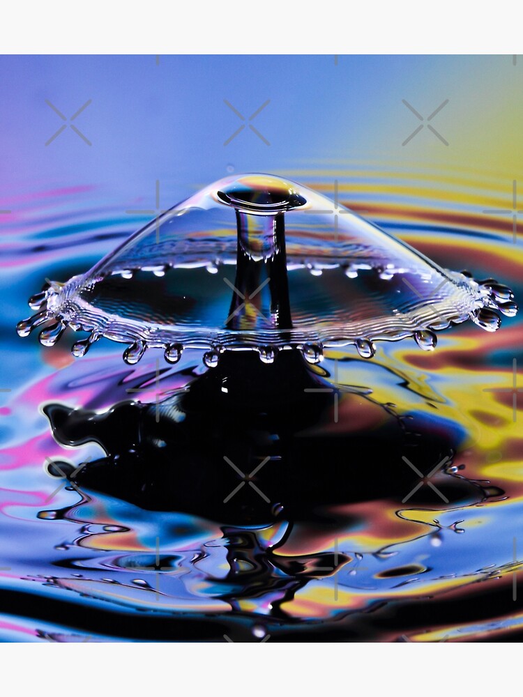 "Umbrella Water Psychedelic Optical Illusion Drop Splash Art, Calming