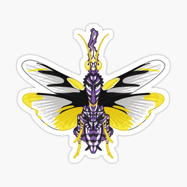 Pride Ghost Mantis (Non-Binary) Sticker