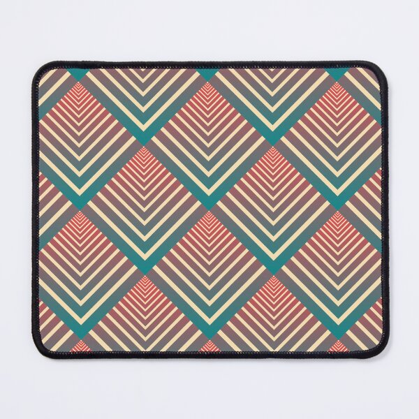 Item preview, Retro Pattern, Fish Scales, Turquoise / Red designed and sold by AlfabetDesign.