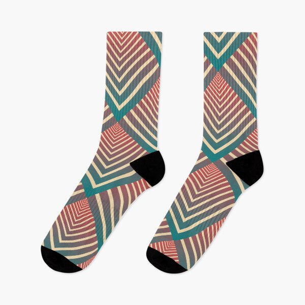 Item preview, Retro Pattern, Fish Scales, Turquoise / Red designed and sold by AlfabetDesign.