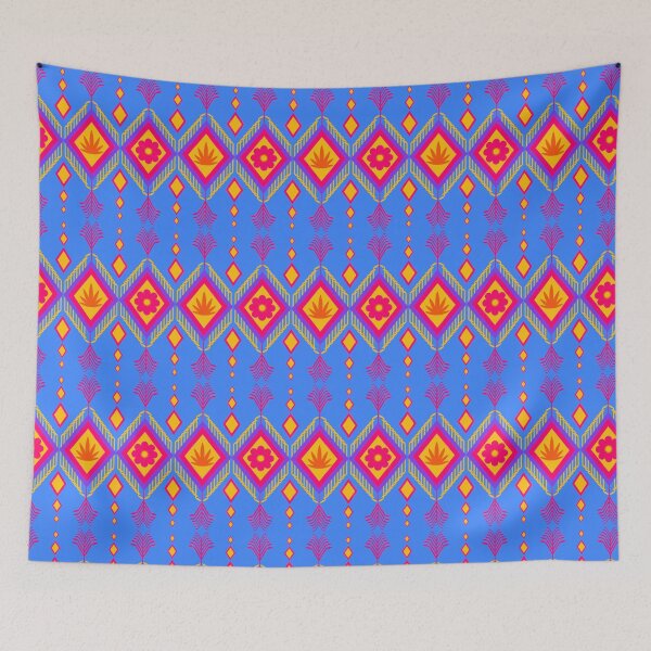 Item preview, Abstract geometric fabric pattern  designed and sold by mushopja.