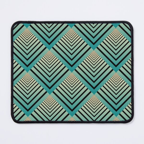 Item preview, Retro Pattern, Fish Scales, Turquoise / Black designed and sold by AlfabetDesign.