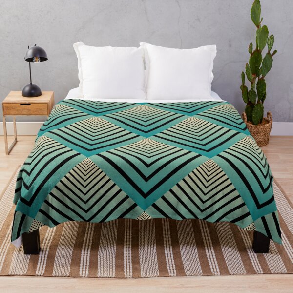 Item preview, Retro Pattern, Fish Scales, Turquoise / Black designed and sold by AlfabetDesign.