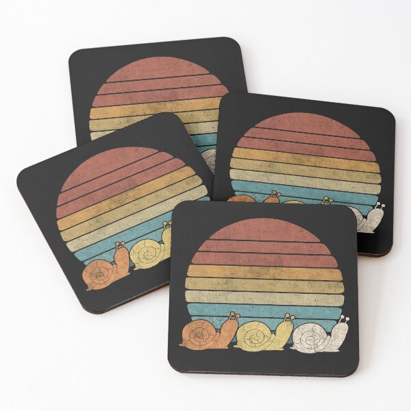 Artikelvorschau, Grunge-Kunstgeschenk der Retro Sonnenuntergangschnecke Vintages für Schneckeliebhaber entworfen und verkauft von alenaz.