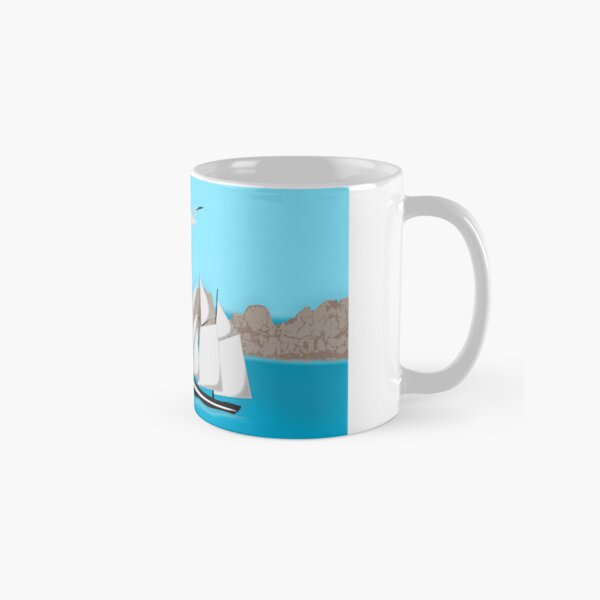 Item preview, Fous de bassan et vieux gréement, Perros-Guirec, Côte de granit rose, Bretagne - Long designed and sold by NolDesigns.