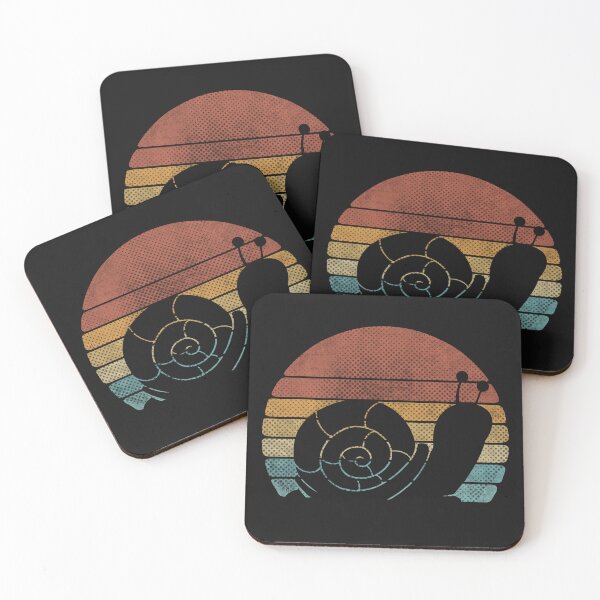 Artikelvorschau, Vintages Schnecke-Kunstgeschenk des Sonnenuntergangs der Schnecke-Silhouette retro für Schneckeliebhaber entworfen und verkauft von alenaz.