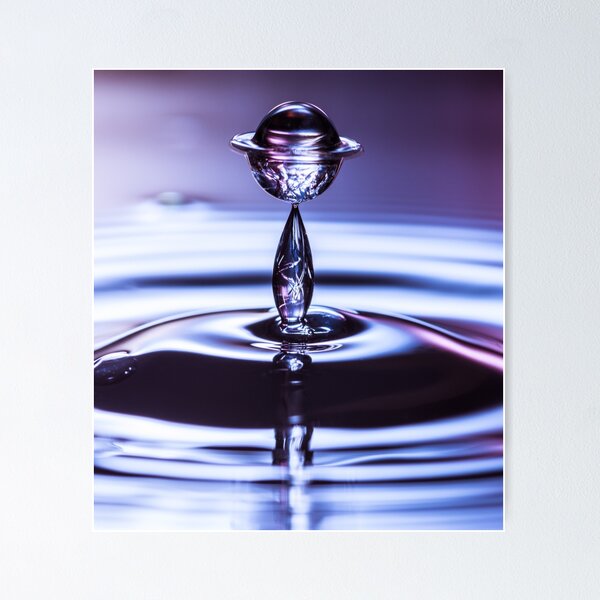 Water splash close-up. Drop of water., Posters, Art Prints, Wall Murals