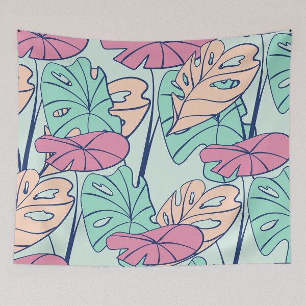 Item preview, Colorful Tropical Leaves Pattern Philodendron Monstera designed and sold by GraphicsClub.