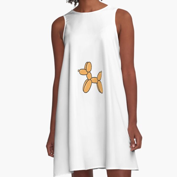 orange balloon dog A-Line Dress