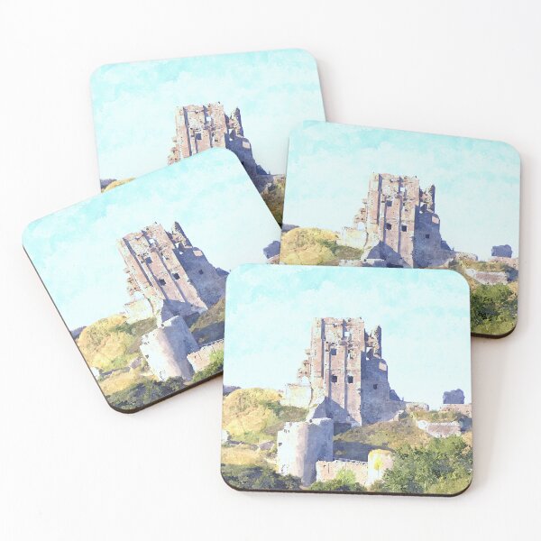 Item preview, Corfe Castle, Dorset, England. designed and sold by Trevor Harvey Art.