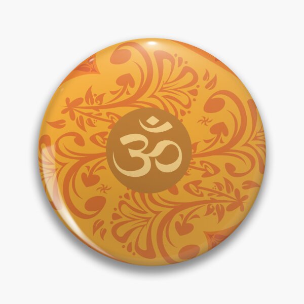 Item preview, Om symbol in a floral patterned motif designed and sold by ZOXOFO.